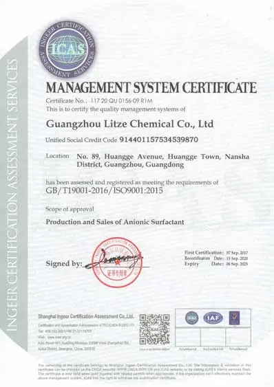 ISO9001 Certificate